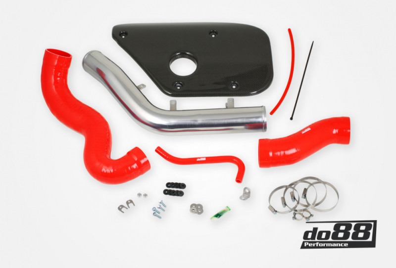 do88 Volvo S60 V60 V70 T6 Inlet Pipe Red Hoses Carbon fiber cover