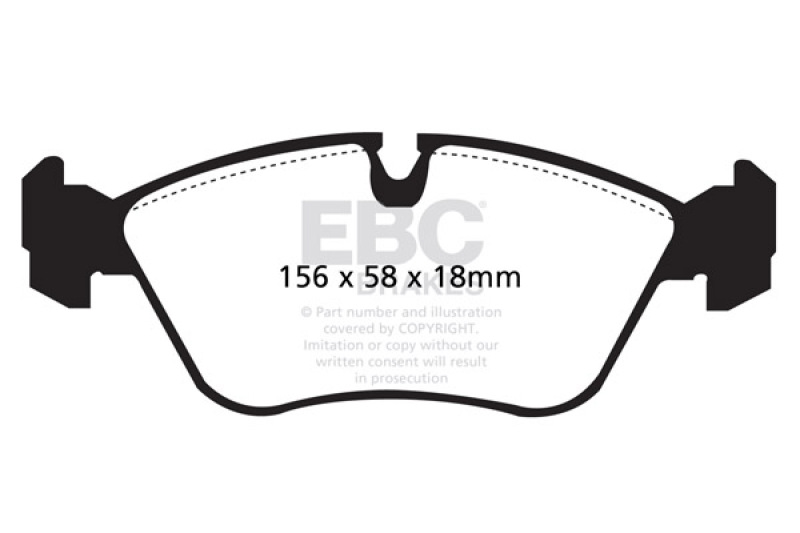 EBC 93-97 Volvo 850 2.3 Turbo Ultimax2 Front Brake Pads thumbnail 5