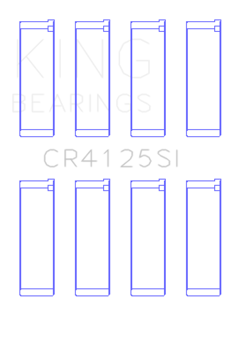 King Subaru EJ15/EJ16/EJ18/EJ20/EJ22/EJ25 (Size 0.5mm) Silicone Bi-Metal Alum Rod Bearing Set thumbnail 2