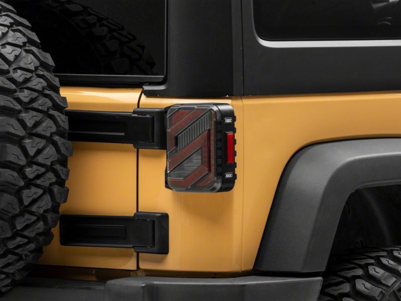 Raxiom 07-18 Jeep Wrangler JK Axial Series Trident LED Tail Lights- Black Housing (Clear Lens) thumbnail 7