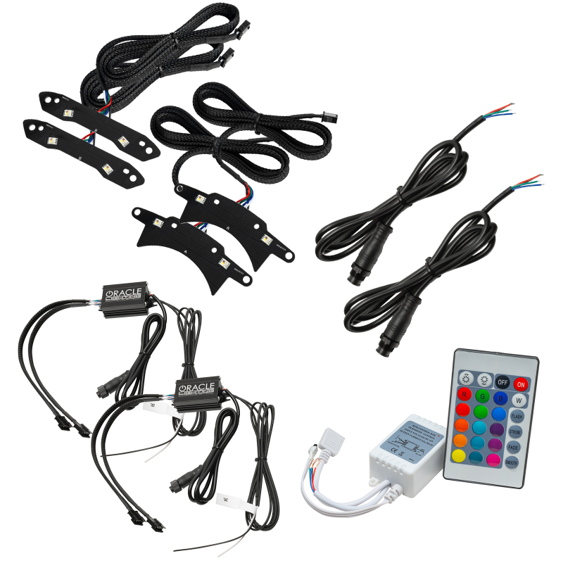 Oracle 15-21 Dodge Challenger RGB+W Headlight DRL Kit - ColorSHIFT w/ Simple Controller