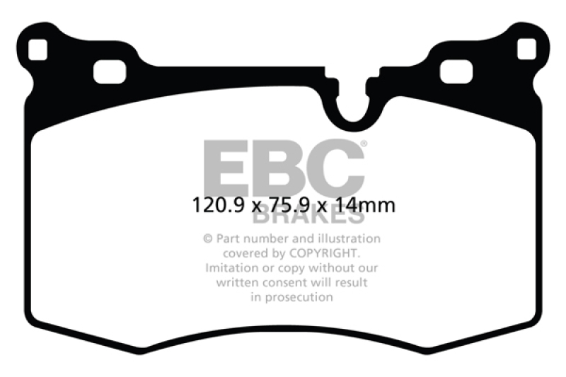EBC 09-14 Mini Hardtop 1.6 Turbo J.C Works Redstuff Front Brake Pads thumbnail 4