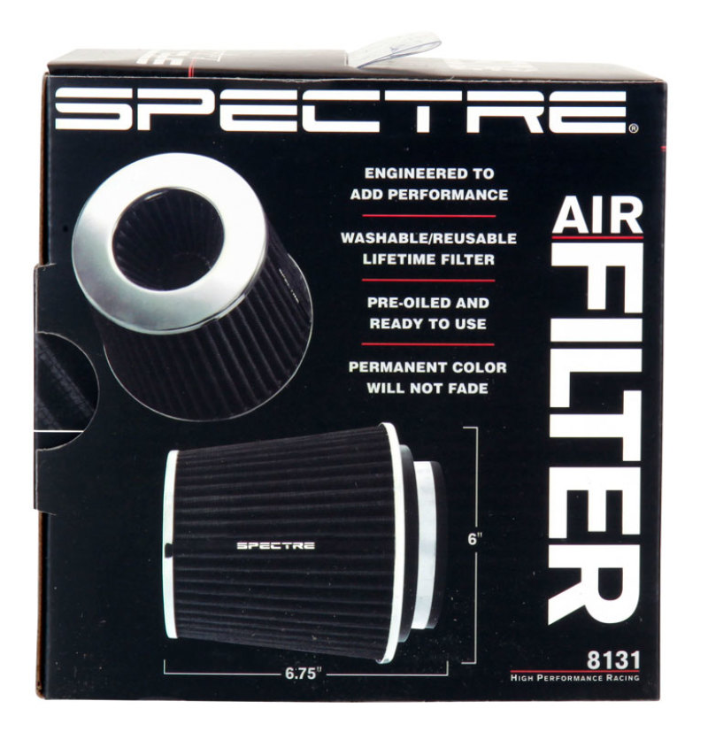Spectre Adjustable Conical Air Filter 5-1/2in. Tall (Fits 3in. / 3-1/2in. / 4in. Tubes) - Black thumbnail 3