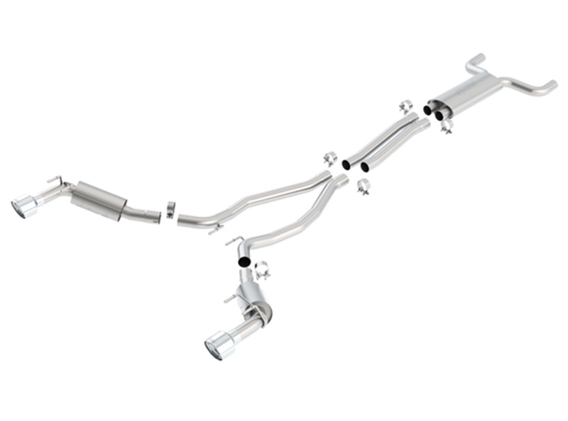 Borla 10-13 Chevy Camaro SS 6.2L V8 Single RoundTip Split Rear Exit S-Type Catback Exhaust thumbnail 4