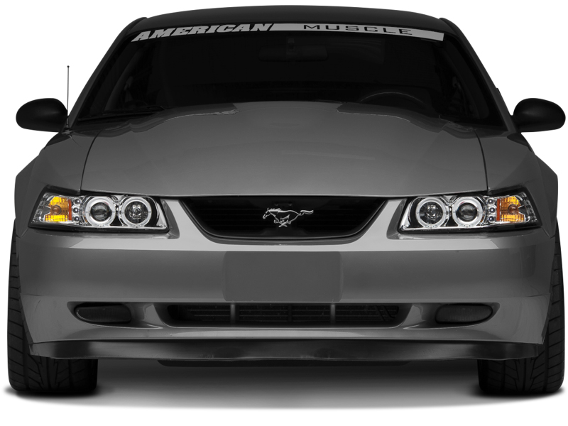 Raxiom 99-04 Ford Mustang Dual LED Halo Projector Headlights- Chrome Housing (Clear Lens) thumbnail 7