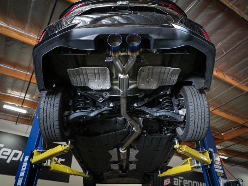 aFe Takeda 2.5in 304SS Cat-Back Exhaust System w/ Polished Tips 17-20 Honda Civic Si Sedan I4 1.5L thumbnail 9