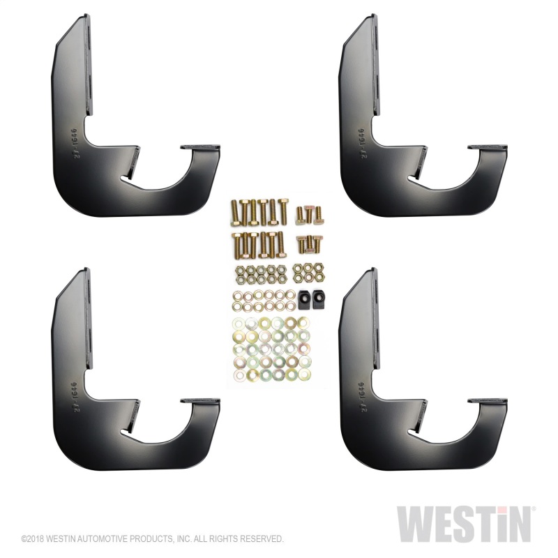 Westin 2014-2018 Chevy Silverado 1500 Reg Cab (Rocker Mount) Running Board Mount Kit - Black thumbnail 2