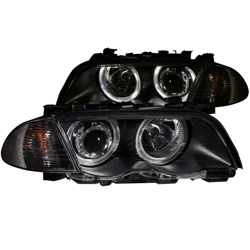 ANZO 1999-2001 BMW 3 Series E46 Projector Headlights w/ Halo Black (CCFL) thumbnail 5