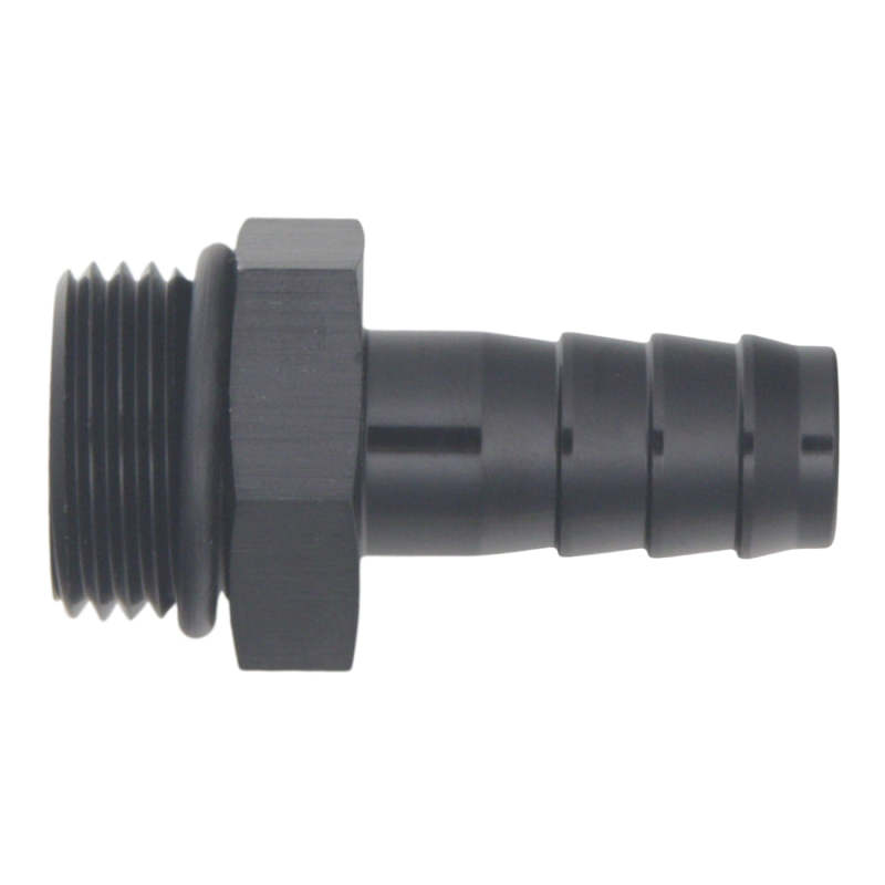 DeatschWerks 10AN ORB Male to 1/2in Male Triple Barb Fitting (Incl O-Ring) - Anodized Matte Black thumbnail 2