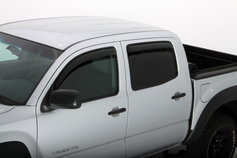 AVS 05-15 Toyota Tacoma Double Cab Ventvisor In-Channel Front & Rear Window Deflectors 4pc - Smoke thumbnail 2