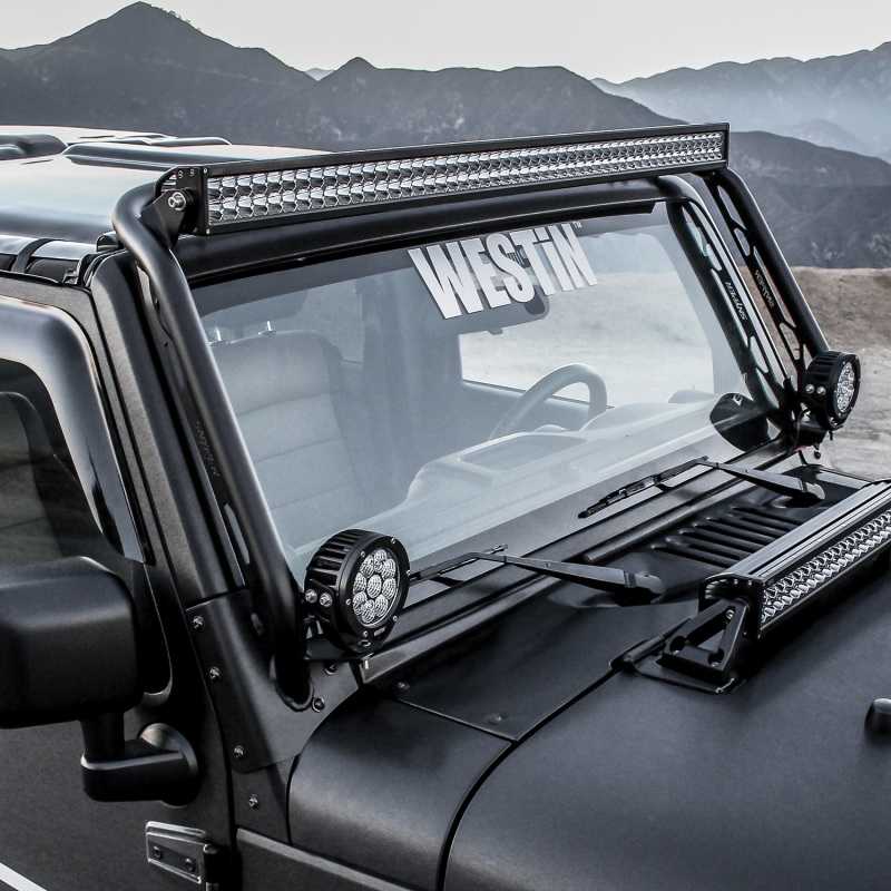 Westin/Snyper 07-17 Jeep Wrangler Snyper Overhead Light Hoop - Textured Black thumbnail 7