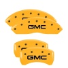 MGP 4 Caliper Covers Engraved Front & Rear GMC Yellow finish black ch thumbnail 8