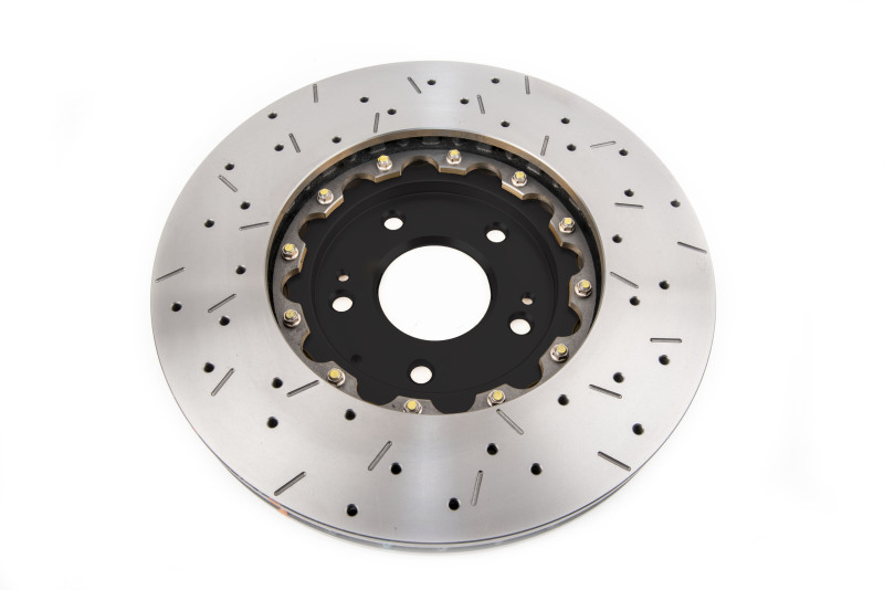 DBA HD Series 5000XS Brake Rotors DBA52218BLKXS Rotor, 5000XS, Vented, Cross-Drilled and Slotted Surface, Iron, Black Painted, Mitsubishi, Front, Each thumbnail 2