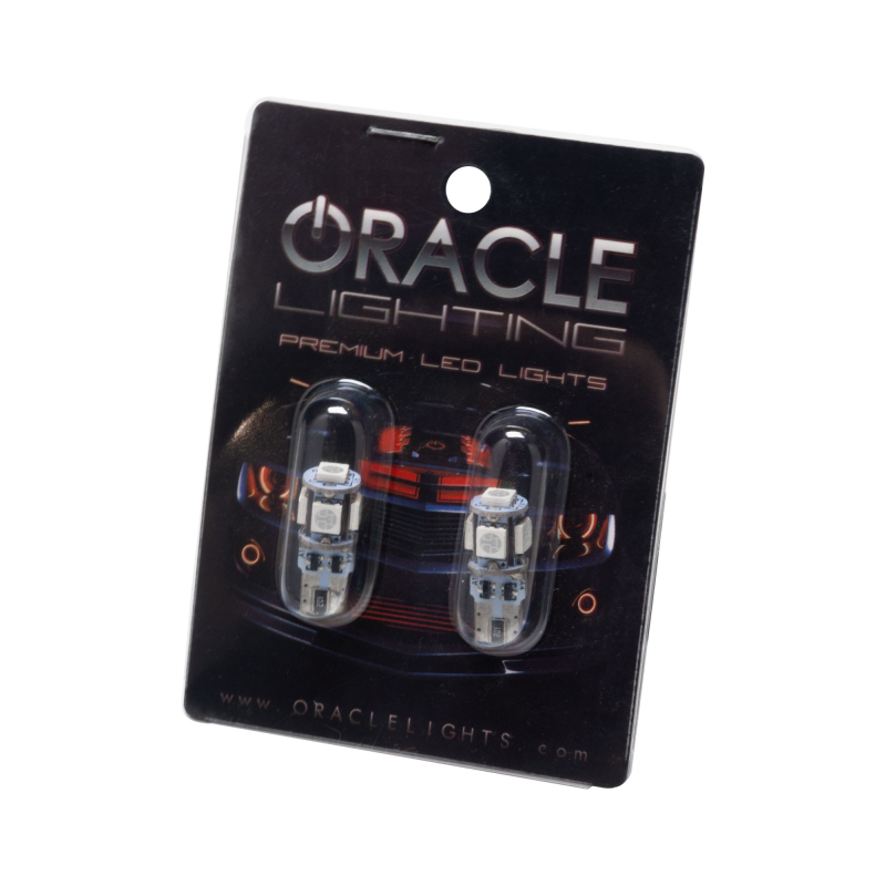 Oracle T10 5 LED 3 Chip SMD Bulbs (Pair) - Green