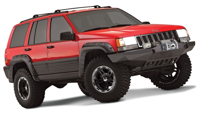93-98 Jeep Grand Cherokee Cutout Style Flares 4pc - Black - Image 12
