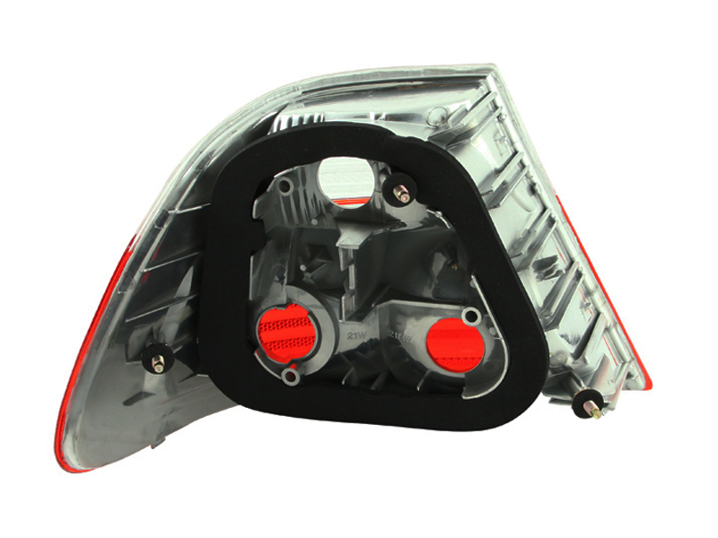 ANZO 2000-2003 BMW 3 Series E46 Taillights Red/Clear thumbnail 6