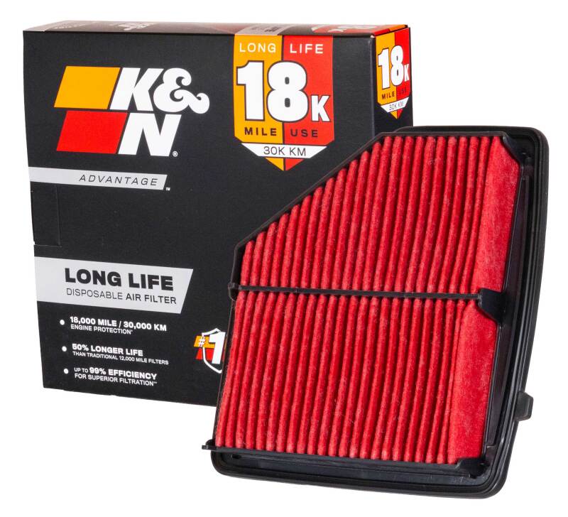 K&N Advantage Air Filter 18K Miles Honda Hr-V L4-1.8L F/I 16-22 thumbnail 2