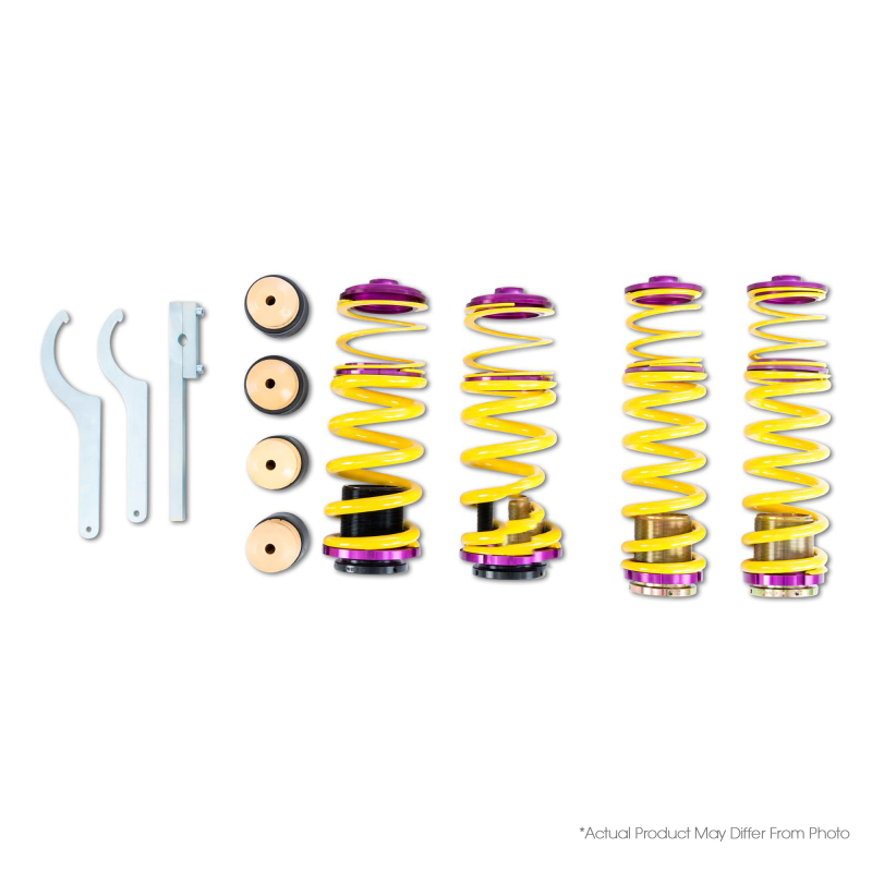 KW HAS Coilover Kits 25371090 Kits, HAS, 0.8 - 1.4 in. Lowered Front, 0.6 - 1.4 in. Lowered Rear, Yellow Powdercoated Springs, Porsche, Kit
