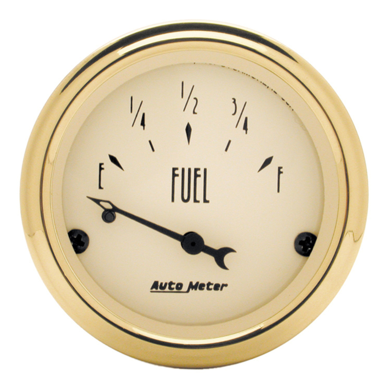 AutoMeter Gauge Fuel Level 2-1/16in. 0 Ohm(e) to 30 Ohm(f) Elec Golden Oldies thumbnail 5