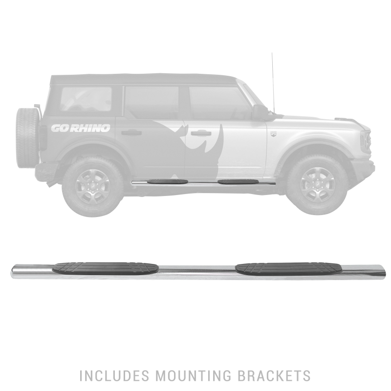 Go Rhino 18-20 Jeep Wrangler JLU 4in 1000 Series Complete Kit w/Sidestep + Brkts (1x gor10473PS, 1x gor6845065) thumbnail 4