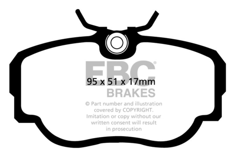 EBC 83-85 BMW 318 1.8 (E30) Yellowstuff Front Brake Pads thumbnail 4