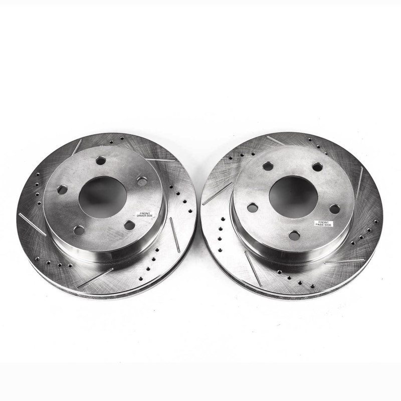 Power Stop 00-01 Dodge Ram 1500 Front Evolution Drilled & Slotted Rotors - Pair thumbnail 2