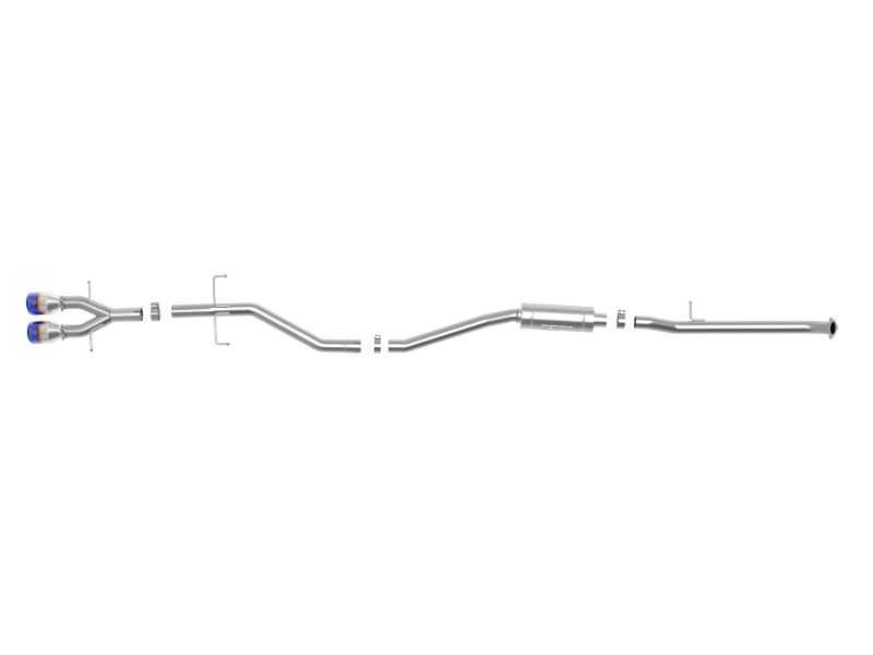 aFe Takeda 2.5in 304SS Cat-Back Exhaust System 17-20 Honda Civic SI Coupe L4-1.5L (t) - BL Flame Tip thumbnail 9
