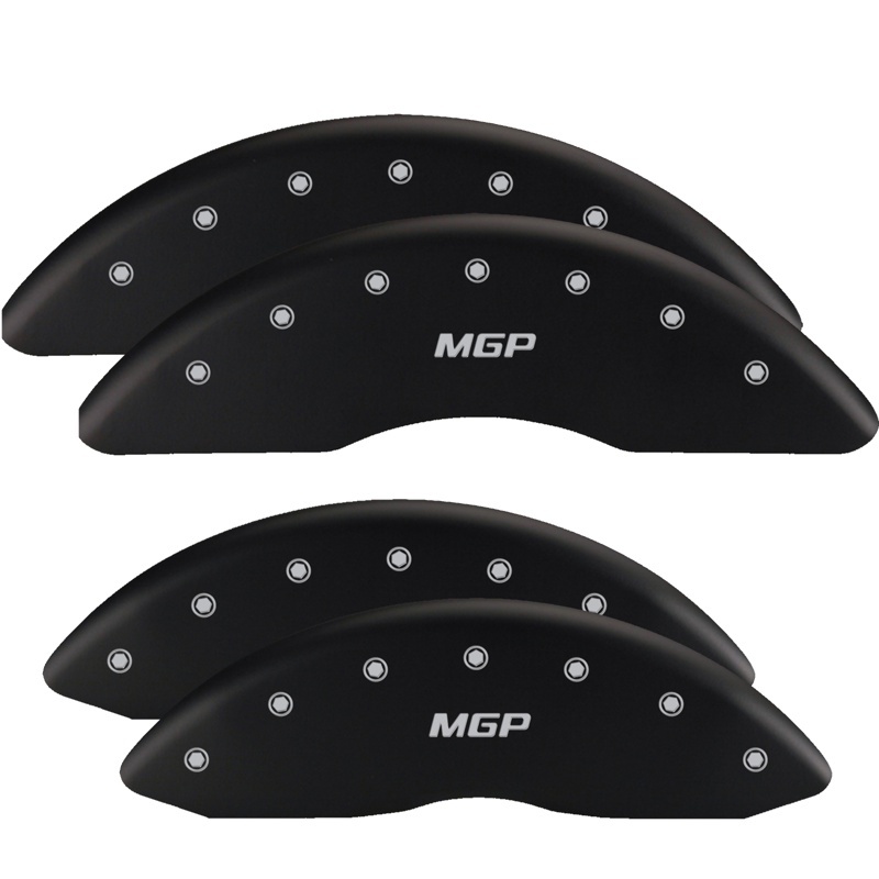MGP Front set 2 Caliper Covers Engraved Front Chevy racing Red finish silver ch thumbnail 6