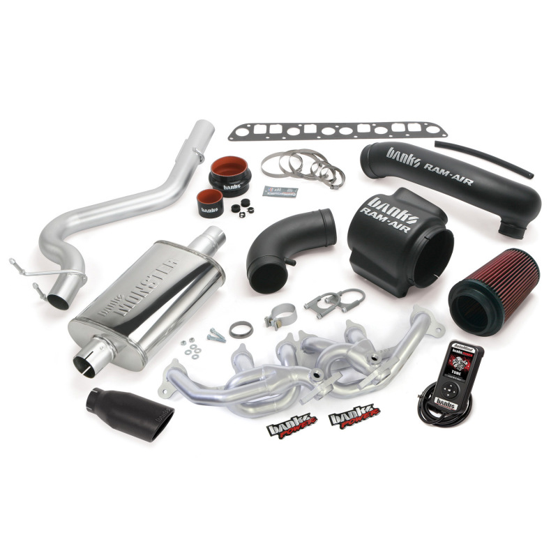 Banks Power 04-06 Jeep 4.0L Wrangler Unlimited PowerPack System - SS Single Exhaust w/ Black Tip thumbnail 4