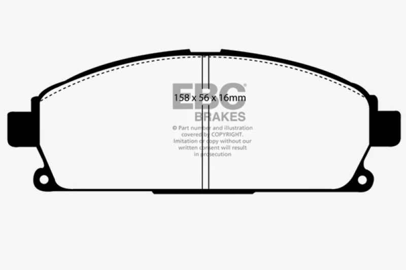 EBC 03-06 Acura MDX 3.5 Greenstuff Front Brake Pads thumbnail 5