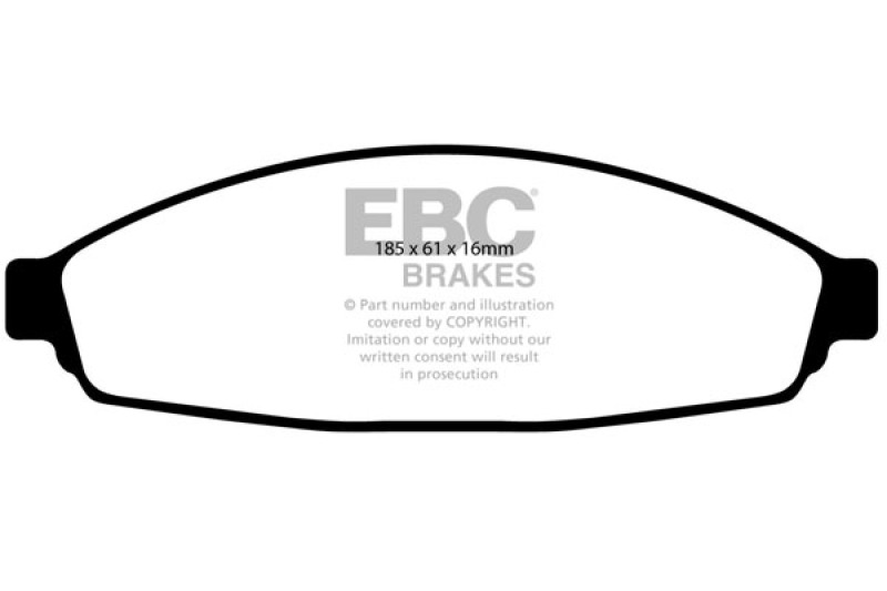 EBC 03+ Ford Crown Victoria 4.6 Ultimax2 Front Brake Pads thumbnail 3