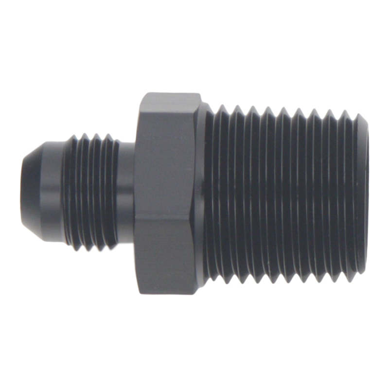 DeatschWerks 6AN Male Flare to 1/2in Male NPT Adapter - Anodized Matte Black thumbnail 2