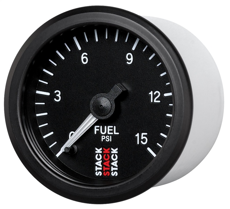 Autometer Stack 52mm 0-15 PSI 1/8in NPTF Male Pro Stepper Motor Fuel Pressure Gauge - Black thumbnail 7