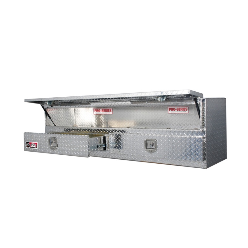 Westin/Brute High Cap 72in Stake Bed Contractor TopSider w/ Bottom Drawers - Aluminum thumbnail 2