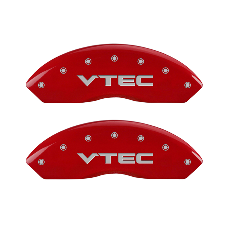 MGP 4 Caliper Covers Engraved Front & Rear Vtech Red finish silver ch thumbnail 5