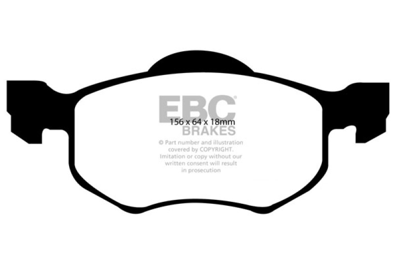 EBC 00-04 Ford Escape 2.0 Ultimax2 Front Brake Pads thumbnail 4