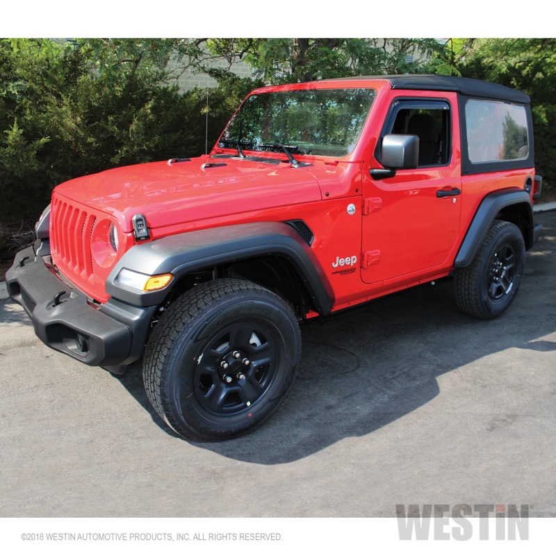 Westin 2018-2019 Jeep Wrangler JL In-Channel Wind Deflector 2pc - Smoke thumbnail 7