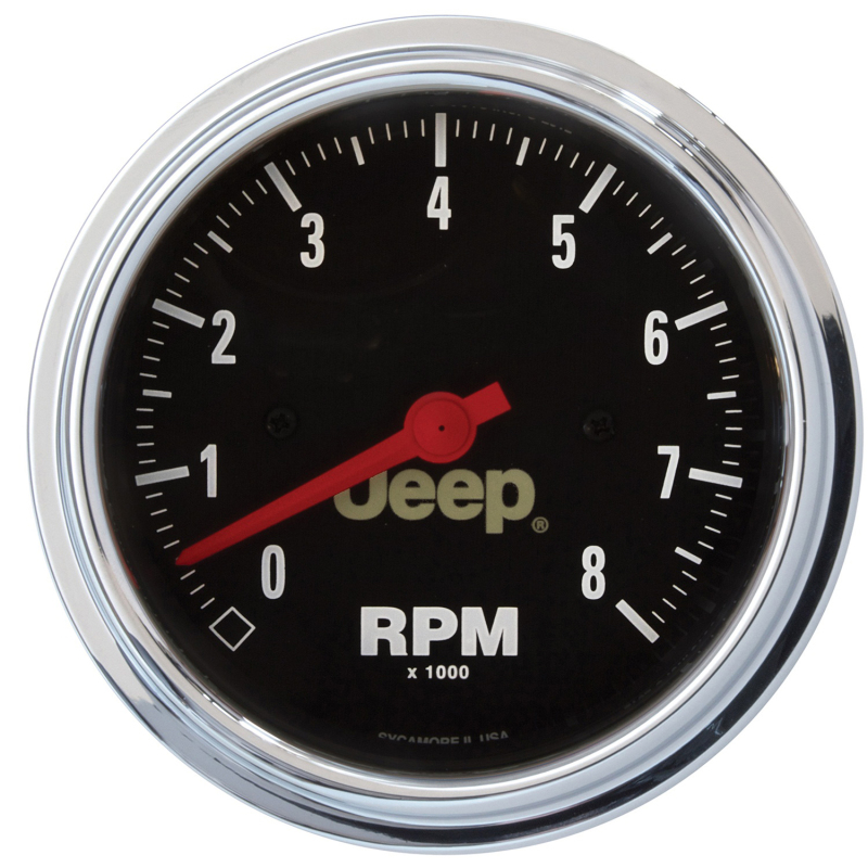 Autometer Jeep 85.7mm In-Dash 8000 RPM Tachometer Gauge thumbnail 5