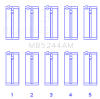 King Honda 91CI/1.5L D15A2/D15A3/D15B1/D15B2/D15B7/D15B8/D15Z1 (Size +0.50) Main Bearing Set thumbnail 9