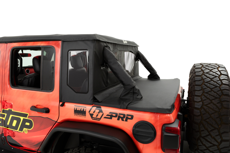 Bestop 18-23 Jeep Wrangler JL 4-Door Halftop Conversion Kit (Premium Black Twill)