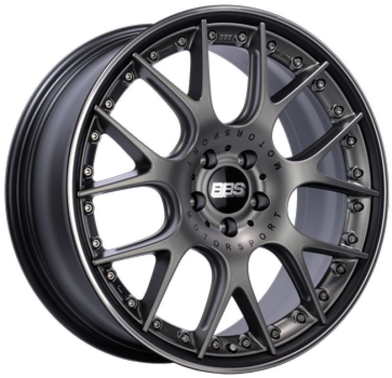 BBS CH-RII 20x10.5 5x120 ET35 Satin Platinum Center Black Lip SS Rim Prot Wheel -82mm PFS/Clip Req