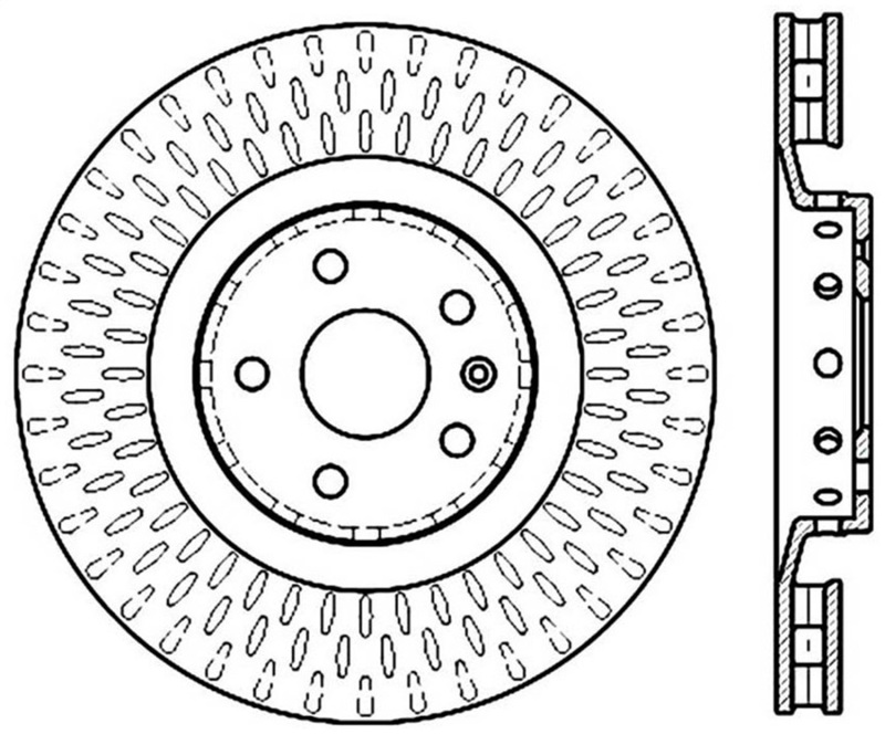 StopTech Drilled & Slotted Left Sport Brake Rotor for 2009 Cadillac CTS-V thumbnail 2
