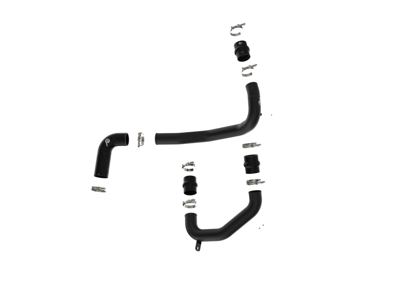 BladeRunner 3 IN Aluminum Hot and Cold Charge Pipe Kit Black