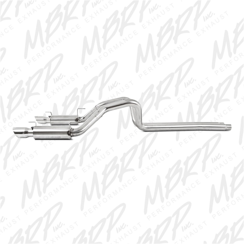 MBRP 05-09 Ford Shelby GT500 / GT Dual Split Rear Race Version, T409 4in Tips Exhaust System thumbnail 6