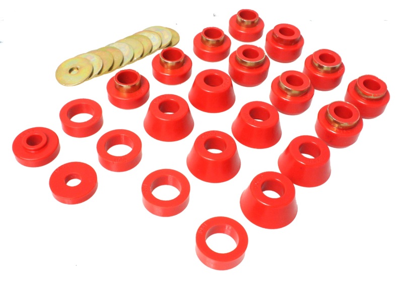 Energy Suspension Body Mounts - Red thumbnail 6