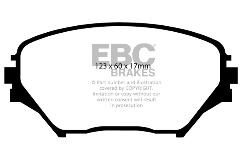 EBC 01-03 Toyota RAV 4 2.0 Ultimax2 Front Brake Pads thumbnail 2