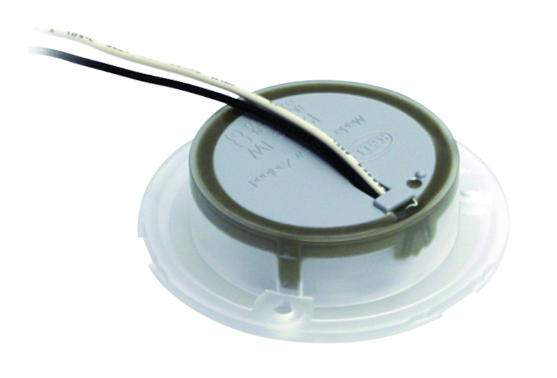 Hella 0500 Series Slim Line White 12V DC Round Soft LED Courtesy Light w/ White Plastic Rim thumbnail 9