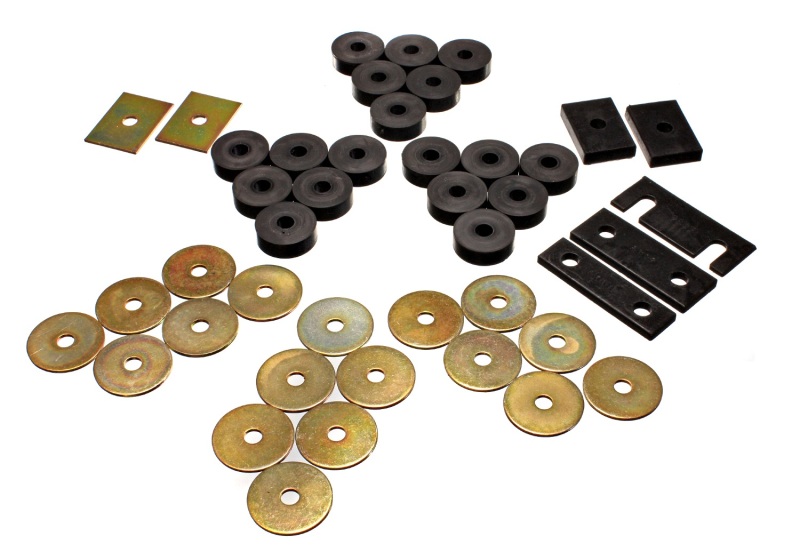 Energy Suspension 55-57 Chevy Full Size Convertible ONLY (Belair/Caprice/Impala) Blk Body Mount Set thumbnail 4