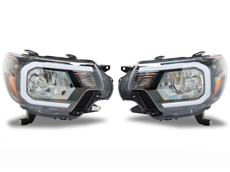 Raxiom 12-15 Toyota Tacoma Axial Series Headlights/Seq LED Bar- Black- Clear Lens thumbnail 6