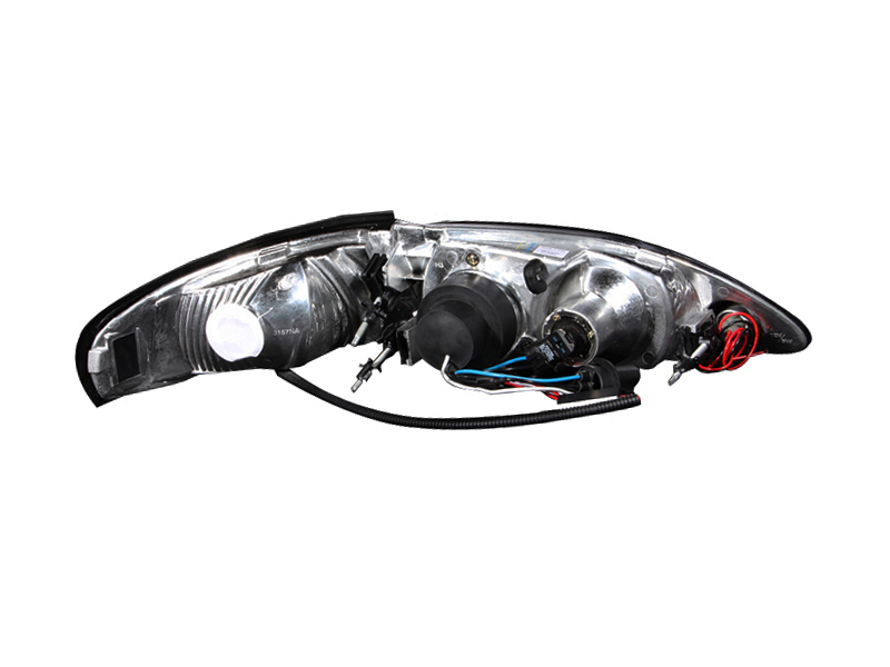 ANZO 1994-1998 Ford Mustang Projector Headlights w/ Halo Black 1pc thumbnail 7
